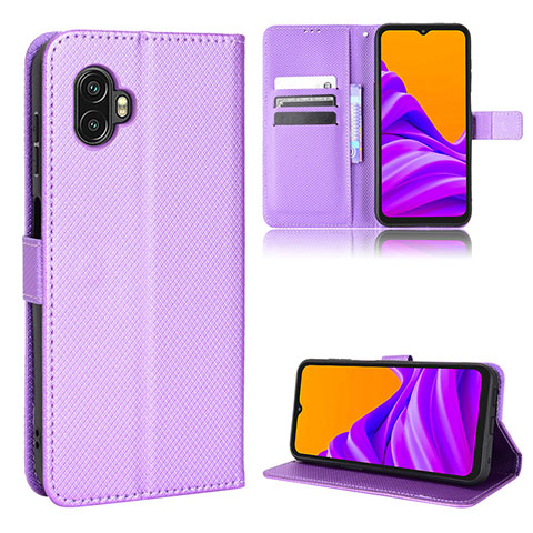 Handytasche Stand Schutzhülle Flip Leder Hülle BY5 für Samsung Galaxy XCover 6 Pro 5G Violett