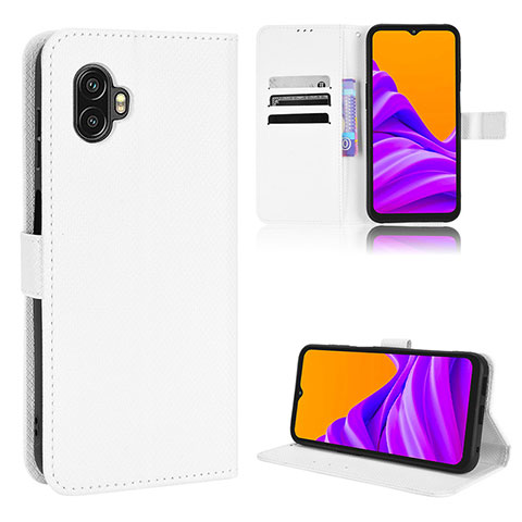 Handytasche Stand Schutzhülle Flip Leder Hülle BY5 für Samsung Galaxy XCover 6 Pro 5G Weiß