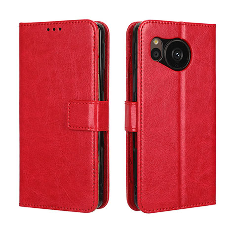 Handytasche Stand Schutzhülle Flip Leder Hülle BY5 für Sharp Aquos Sense7 Plus Rot