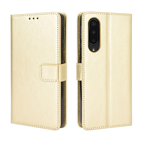 Handytasche Stand Schutzhülle Flip Leder Hülle BY5 für Sharp Aquos Zero5G basic Gold