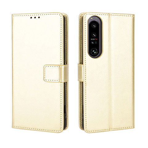 Handytasche Stand Schutzhülle Flip Leder Hülle BY5 für Sony Xperia 1 IV Gold