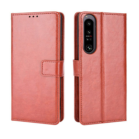 Handytasche Stand Schutzhülle Flip Leder Hülle BY5 für Sony Xperia 1 IV SO-51C Braun