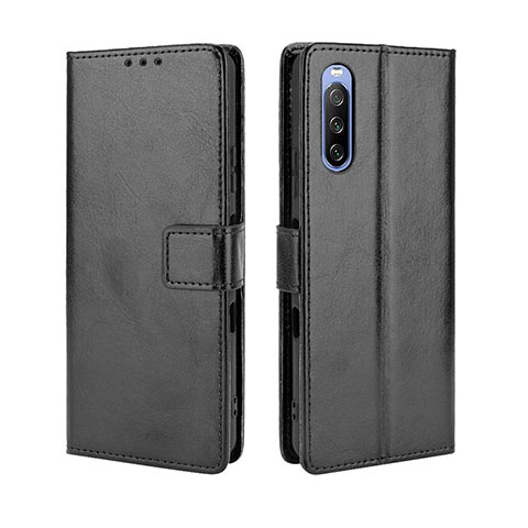 Handytasche Stand Schutzhülle Flip Leder Hülle BY5 für Sony Xperia 10 III Lite Schwarz