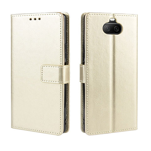 Handytasche Stand Schutzhülle Flip Leder Hülle BY5 für Sony Xperia 8 Gold