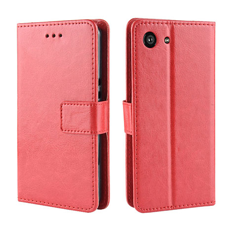 Handytasche Stand Schutzhülle Flip Leder Hülle BY5 für Sony Xperia Ace Rot