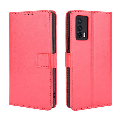 Handytasche Stand Schutzhülle Flip Leder Hülle BY5 für Vivo iQOO 7 India 5G Rot