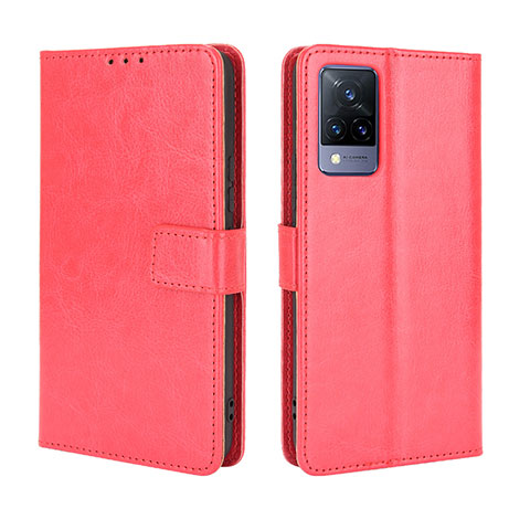 Handytasche Stand Schutzhülle Flip Leder Hülle BY5 für Vivo V21s 5G Rot