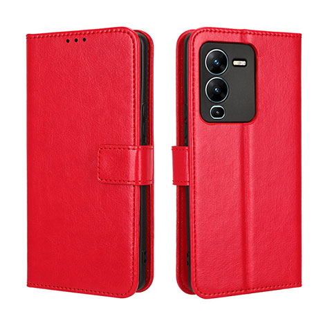 Handytasche Stand Schutzhülle Flip Leder Hülle BY5 für Vivo V25 Pro 5G Rot