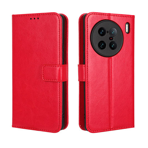 Handytasche Stand Schutzhülle Flip Leder Hülle BY5 für Vivo X90 Pro+ Plus 5G Rot