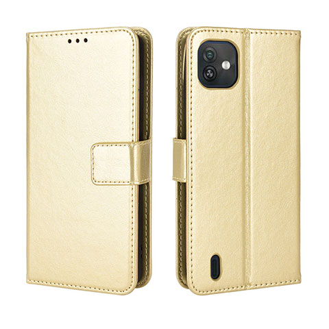 Handytasche Stand Schutzhülle Flip Leder Hülle BY5 für Wiko Y82 Gold