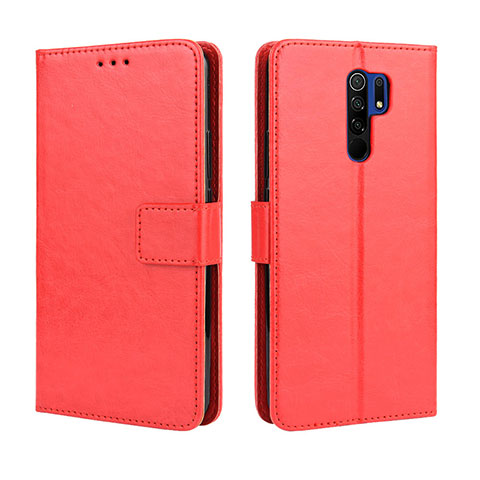 Handytasche Stand Schutzhülle Flip Leder Hülle BY5 für Xiaomi Redmi 9 Prime India Rot