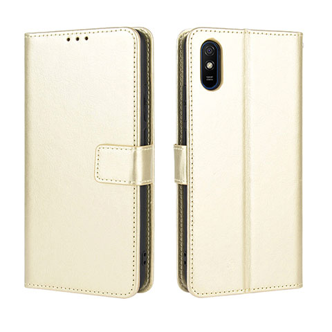 Handytasche Stand Schutzhülle Flip Leder Hülle BY5 für Xiaomi Redmi 9A Gold