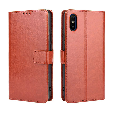 Handytasche Stand Schutzhülle Flip Leder Hülle BY5 für Xiaomi Redmi 9i Braun