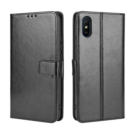 Handytasche Stand Schutzhülle Flip Leder Hülle BY5 für Xiaomi Redmi 9i Schwarz