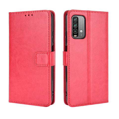 Handytasche Stand Schutzhülle Flip Leder Hülle BY5 für Xiaomi Redmi 9T 4G Rot