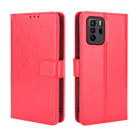 Handytasche Stand Schutzhülle Flip Leder Hülle BY5 für Xiaomi Redmi Note 10 Pro 5G Rot