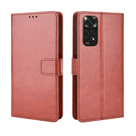 Handytasche Stand Schutzhülle Flip Leder Hülle BY5 für Xiaomi Redmi Note 11 4G (2022) Braun