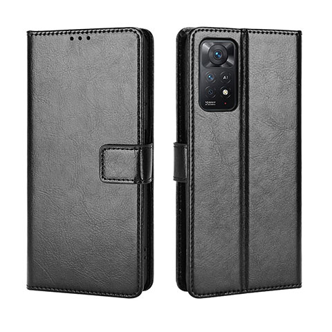 Handytasche Stand Schutzhülle Flip Leder Hülle BY5 für Xiaomi Redmi Note 11 Pro 4G Schwarz