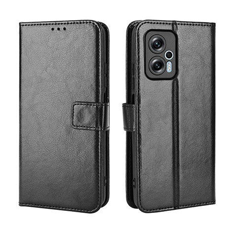 Handytasche Stand Schutzhülle Flip Leder Hülle BY5 für Xiaomi Redmi Note 11T Pro 5G Schwarz