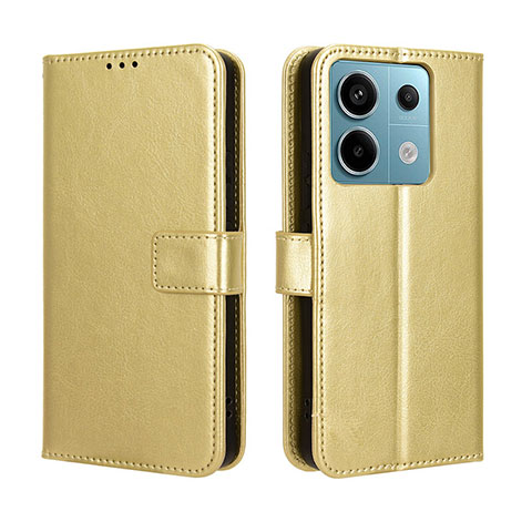 Handytasche Stand Schutzhülle Flip Leder Hülle BY5 für Xiaomi Redmi Note 13 Pro 5G Gold