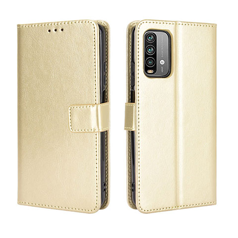 Handytasche Stand Schutzhülle Flip Leder Hülle BY5 für Xiaomi Redmi Note 9 4G Gold