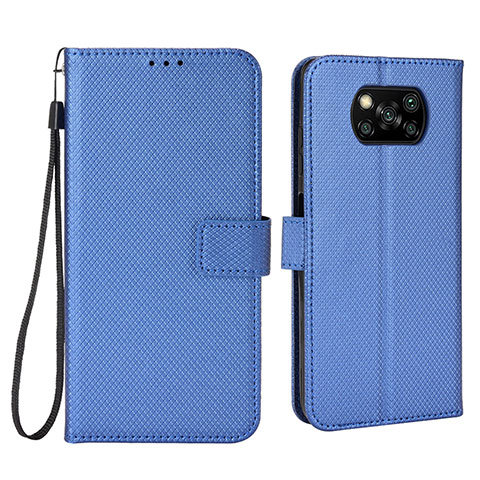 Handytasche Stand Schutzhülle Flip Leder Hülle BY6 für Xiaomi Poco X3 Blau