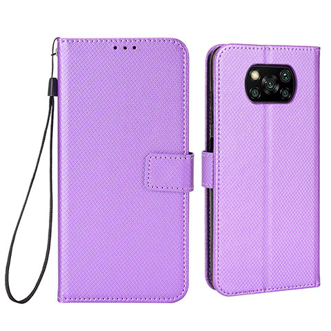 Handytasche Stand Schutzhülle Flip Leder Hülle BY6 für Xiaomi Poco X3 Pro Violett