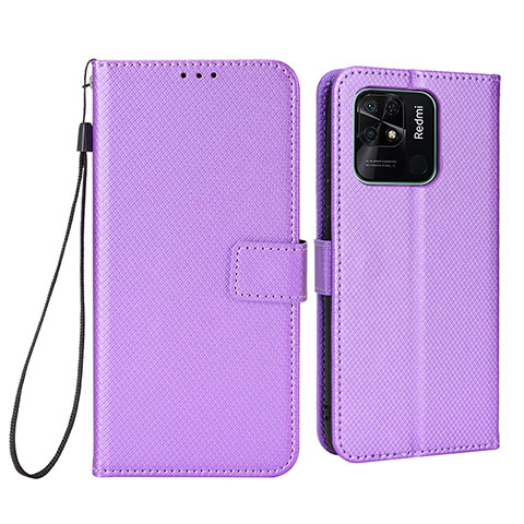 Handytasche Stand Schutzhülle Flip Leder Hülle BY6 für Xiaomi Redmi 10C 4G Violett