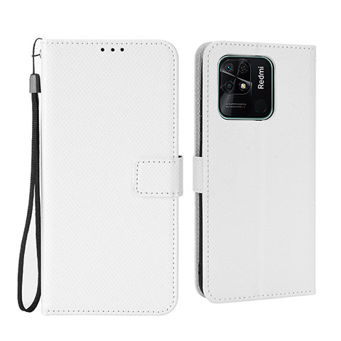 Handytasche Stand Schutzhülle Flip Leder Hülle BY6 für Xiaomi Redmi 10C 4G Weiß