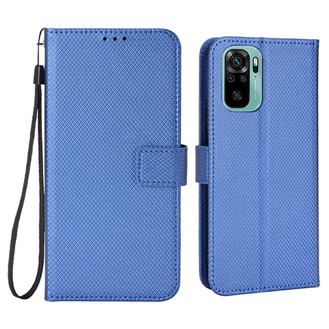 Handytasche Stand Schutzhülle Flip Leder Hülle BY6 für Xiaomi Redmi Note 10 4G Blau