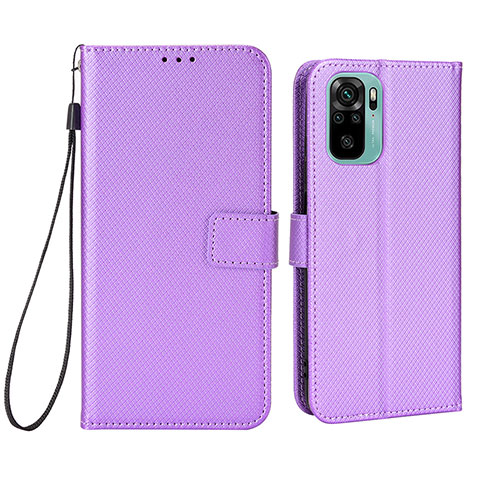 Handytasche Stand Schutzhülle Flip Leder Hülle BY6 für Xiaomi Redmi Note 10 4G Violett