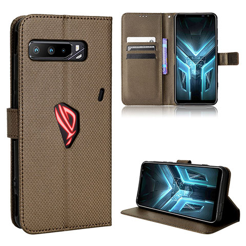 Handytasche Stand Schutzhülle Flip Leder Hülle BY7 für Asus ROG Phone 3 Strix ZS661KS Braun