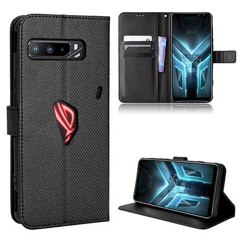 Handytasche Stand Schutzhülle Flip Leder Hülle BY7 für Asus ROG Phone 3 Strix ZS661KS Schwarz