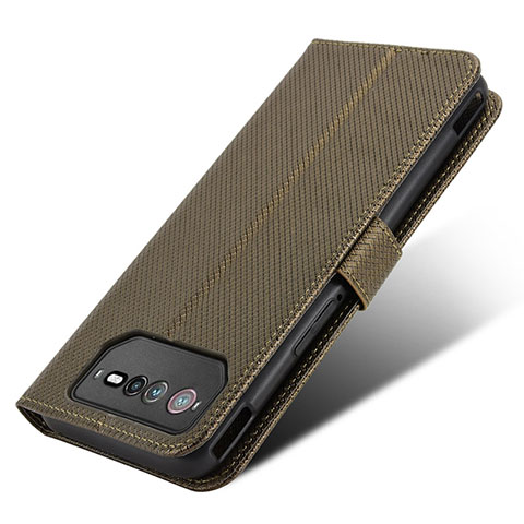 Handytasche Stand Schutzhülle Flip Leder Hülle BY7 für Asus ROG Phone 6 Pro Braun