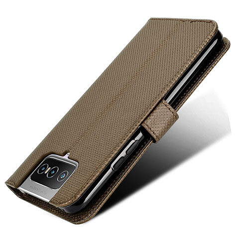 Handytasche Stand Schutzhülle Flip Leder Hülle BY7 für Asus Zenfone 7 Pro ZS671KS Braun