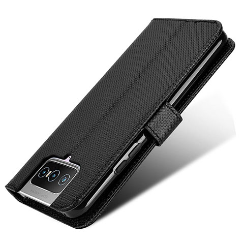 Handytasche Stand Schutzhülle Flip Leder Hülle BY7 für Asus Zenfone 7 Pro ZS671KS Schwarz