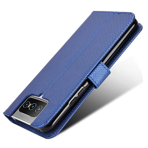 Handytasche Stand Schutzhülle Flip Leder Hülle BY7 für Asus Zenfone 7 ZS670KS Blau