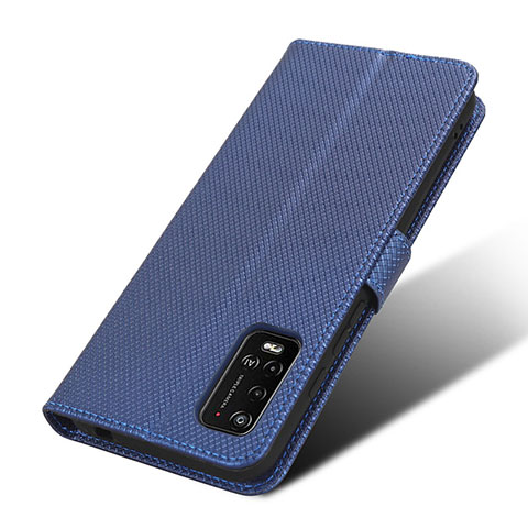 Handytasche Stand Schutzhülle Flip Leder Hülle BY7 für Wiko Power U10 Blau