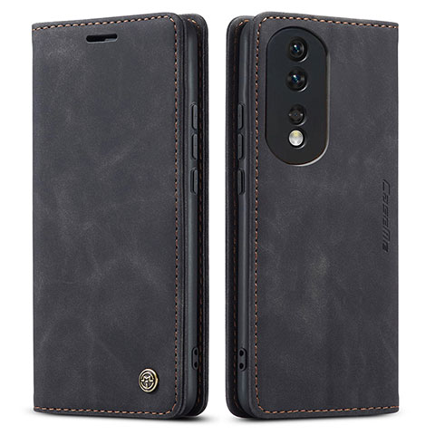 Handytasche Stand Schutzhülle Flip Leder Hülle C01S für Huawei Honor 80 Pro 5G Schwarz