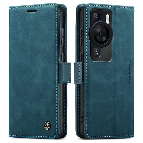 Handytasche Stand Schutzhülle Flip Leder Hülle C01S für Huawei P60 Pro Blau