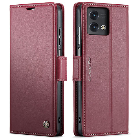 Handytasche Stand Schutzhülle Flip Leder Hülle C01S für Motorola Moto G Stylus (2023) 5G Rot