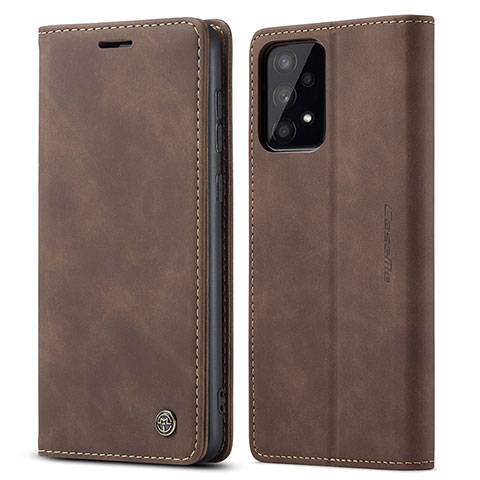 Handytasche Stand Schutzhülle Flip Leder Hülle C01S für Samsung Galaxy A53 5G Braun