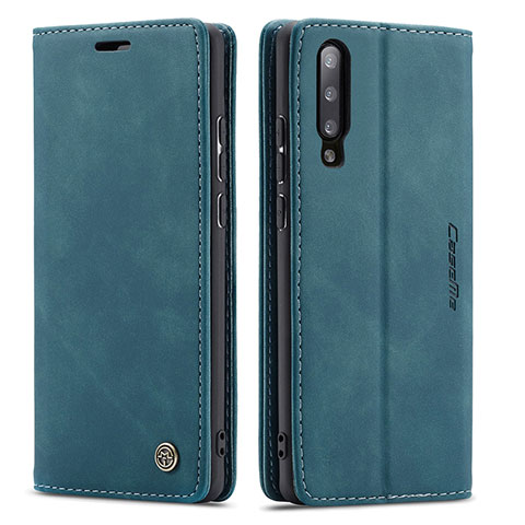 Handytasche Stand Schutzhülle Flip Leder Hülle C01S für Samsung Galaxy A70 Blau