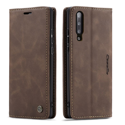 Handytasche Stand Schutzhülle Flip Leder Hülle C01S für Samsung Galaxy A70 Braun