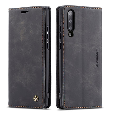 Handytasche Stand Schutzhülle Flip Leder Hülle C01S für Samsung Galaxy A70 Schwarz