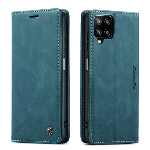 Handytasche Stand Schutzhülle Flip Leder Hülle C01S für Samsung Galaxy F12 Blau