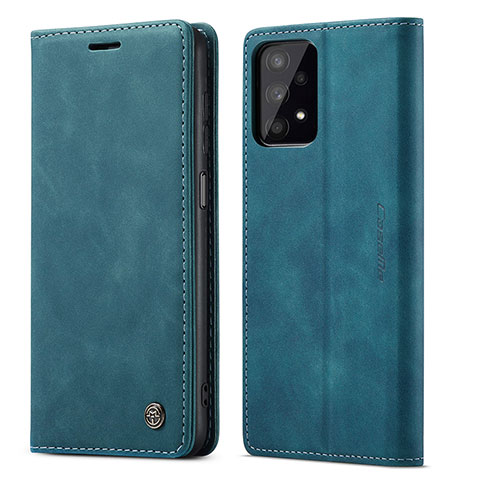 Handytasche Stand Schutzhülle Flip Leder Hülle C01S für Samsung Galaxy M32 5G Blau