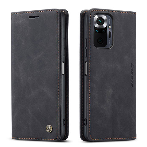 Handytasche Stand Schutzhülle Flip Leder Hülle C01S für Xiaomi Redmi Note 10 Pro 4G Schwarz