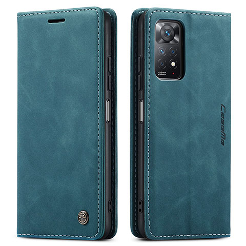 Handytasche Stand Schutzhülle Flip Leder Hülle C01S für Xiaomi Redmi Note 11 Pro 5G Blau