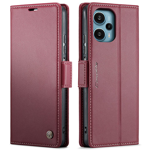 Handytasche Stand Schutzhülle Flip Leder Hülle C01S für Xiaomi Redmi Note 12 Turbo 5G Fuchsie